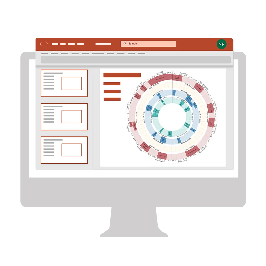 Årshjulet i PowerPoint